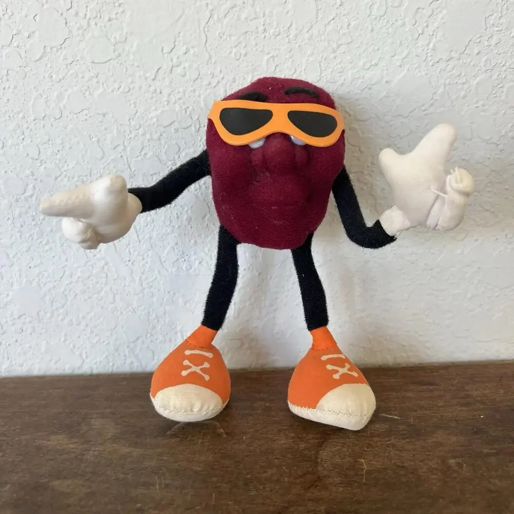 *RARE* VINTAGE CALIFORNIA RAISINS - PLUSH ORANGE SHOE DANCER - POSEABLE No‎ Tag